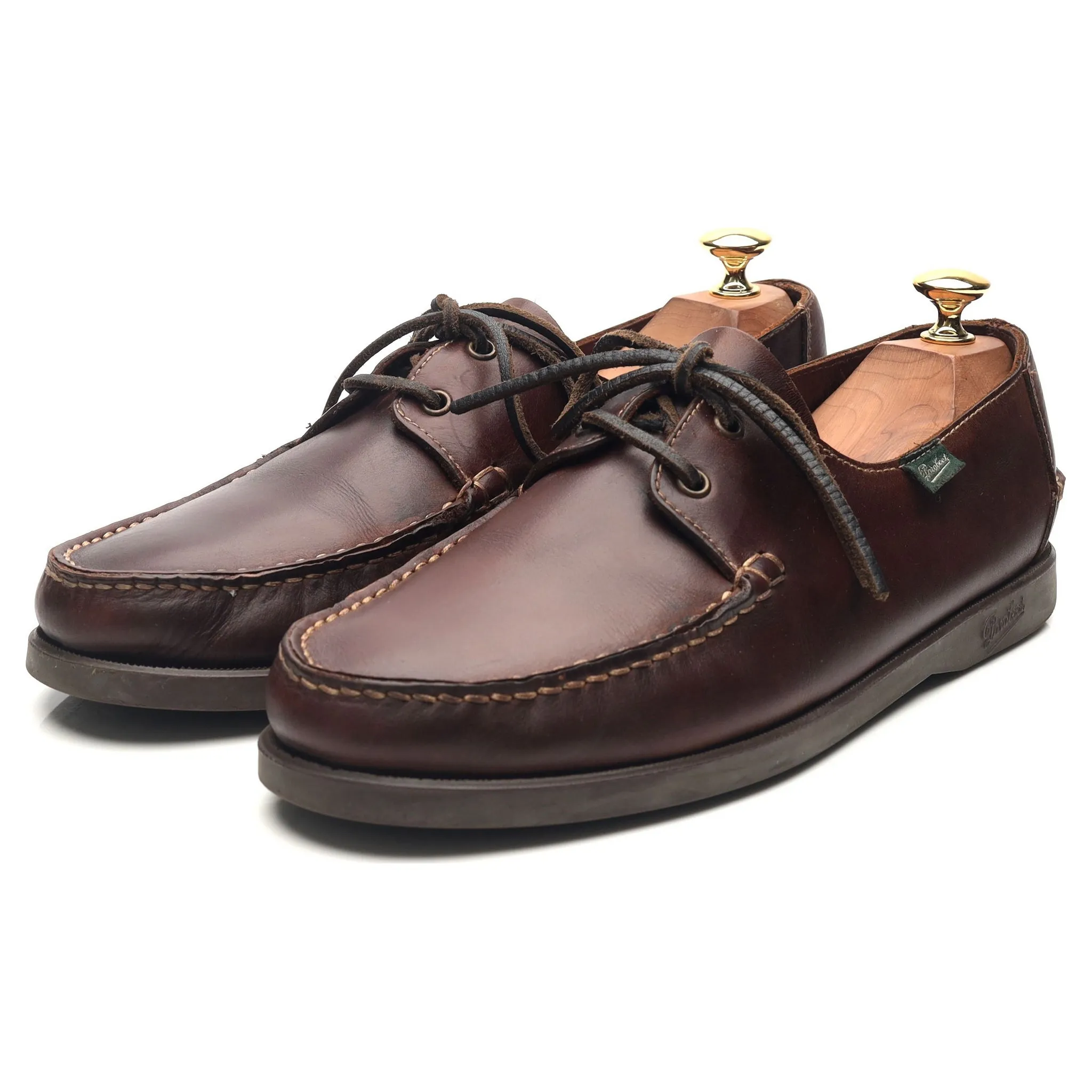 Dark Brown Leather Deck Shoes UK 9