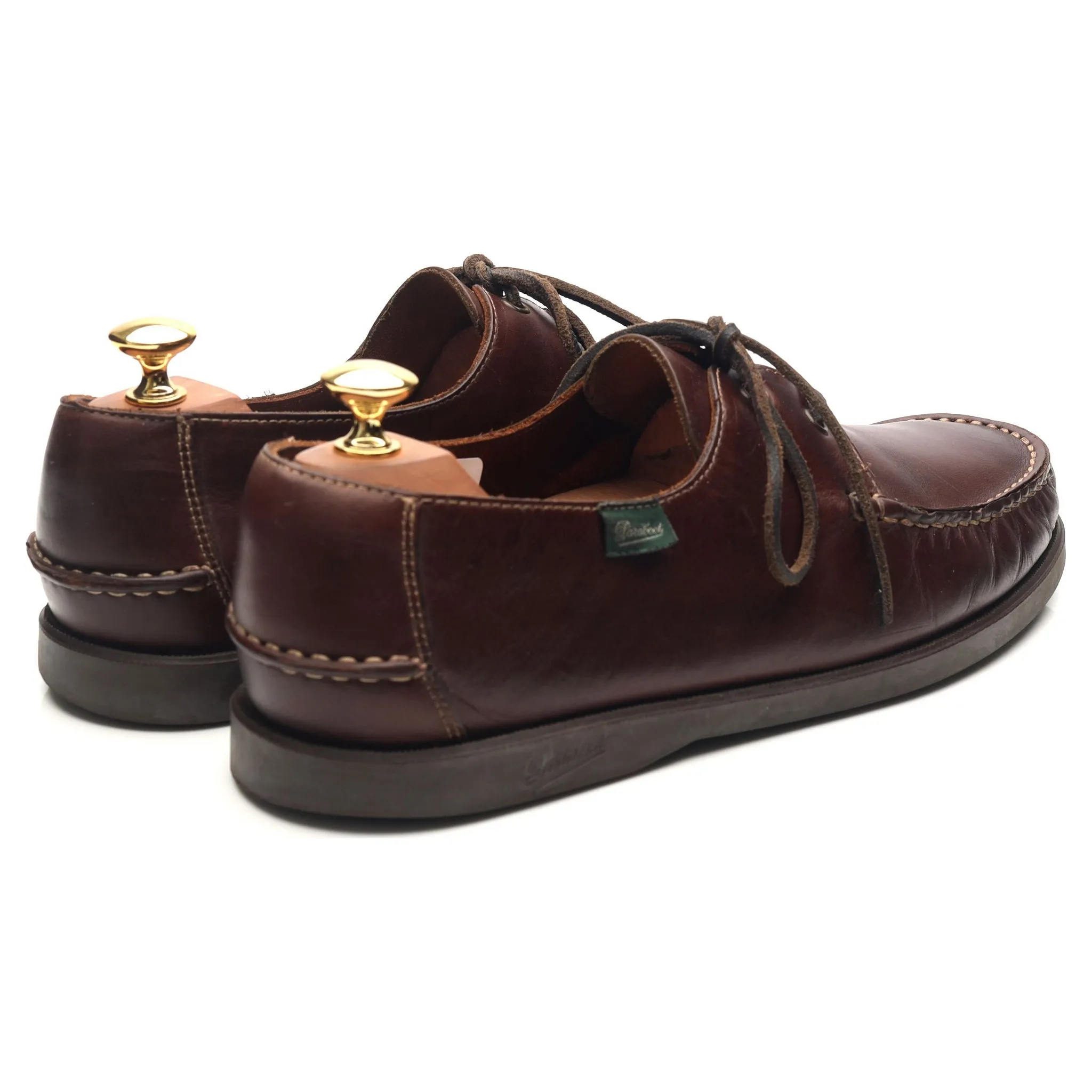 Dark Brown Leather Deck Shoes UK 9