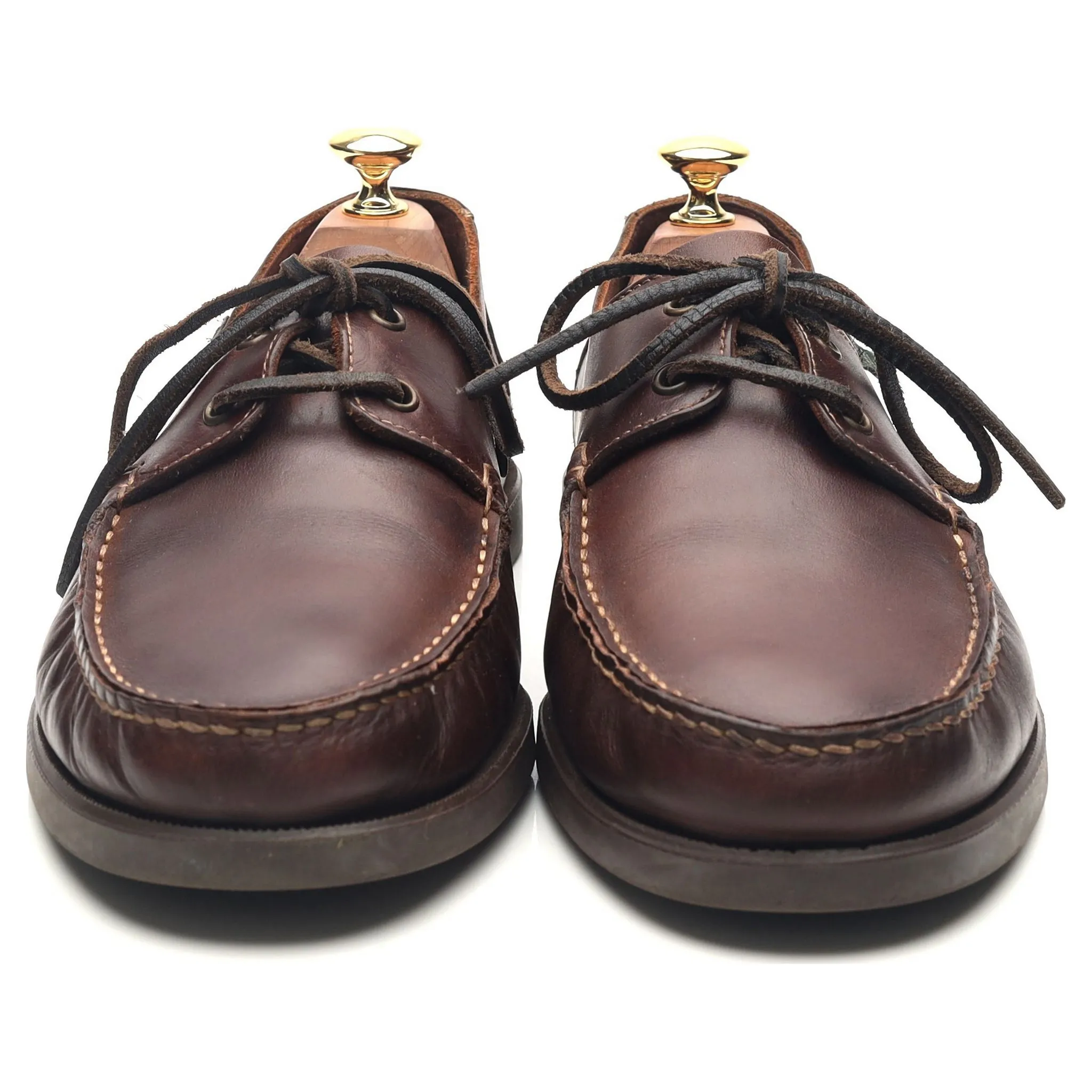 Dark Brown Leather Deck Shoes UK 9