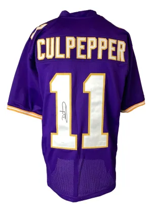 Daunte Culpepper Minnesota Signed Purple Football Jersey JSA ITP