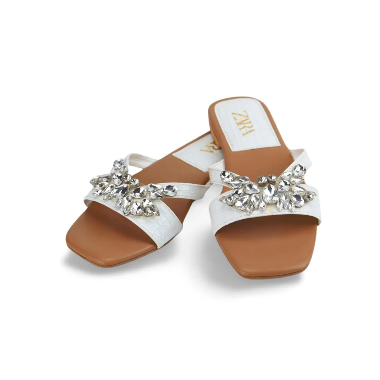 Diamond Strappy Flat Sandals for Ladies -1007