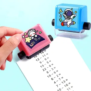 Digital Teaching Stamp Maths Learning Stamp Early Educational 1-100 Stamp Roller Multiplication Additions Subtraction Division