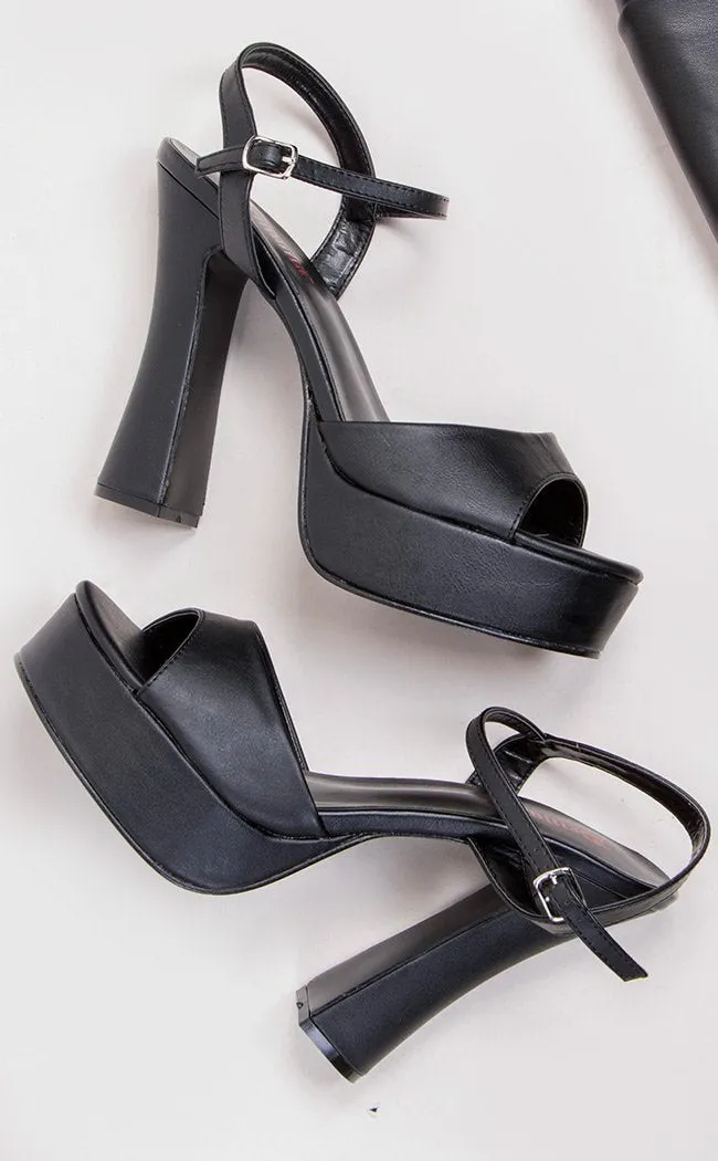 DOLLY-09 Black Mary Jane Heels