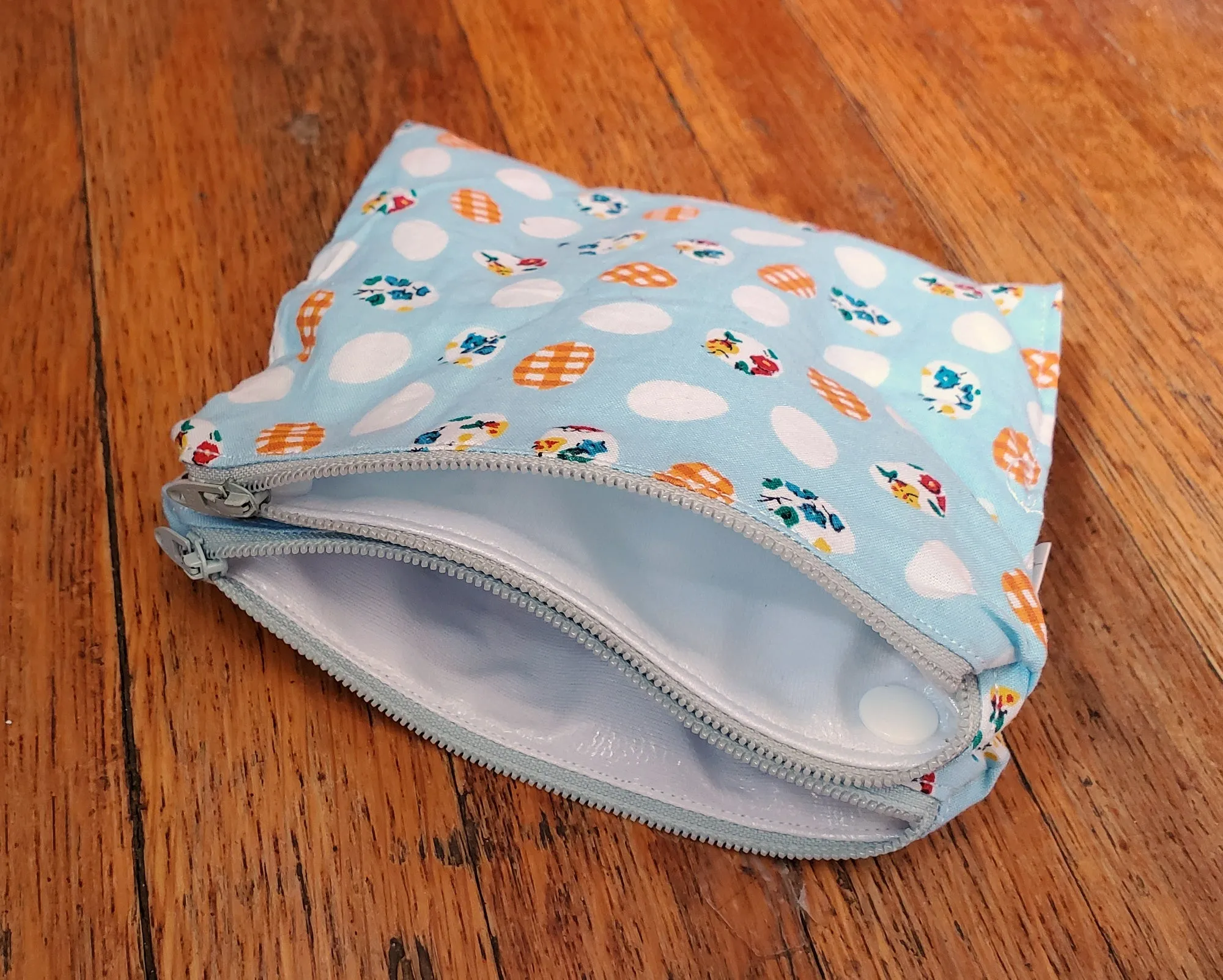 Eggs Double-Sided Waterproof Zip Pouch. Ready to Ship.