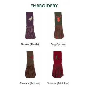 Embroidered Garter Ties by House of Cheviot