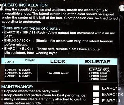 Exustar EPS-R & New Look Compatible Cleats E-ARC11