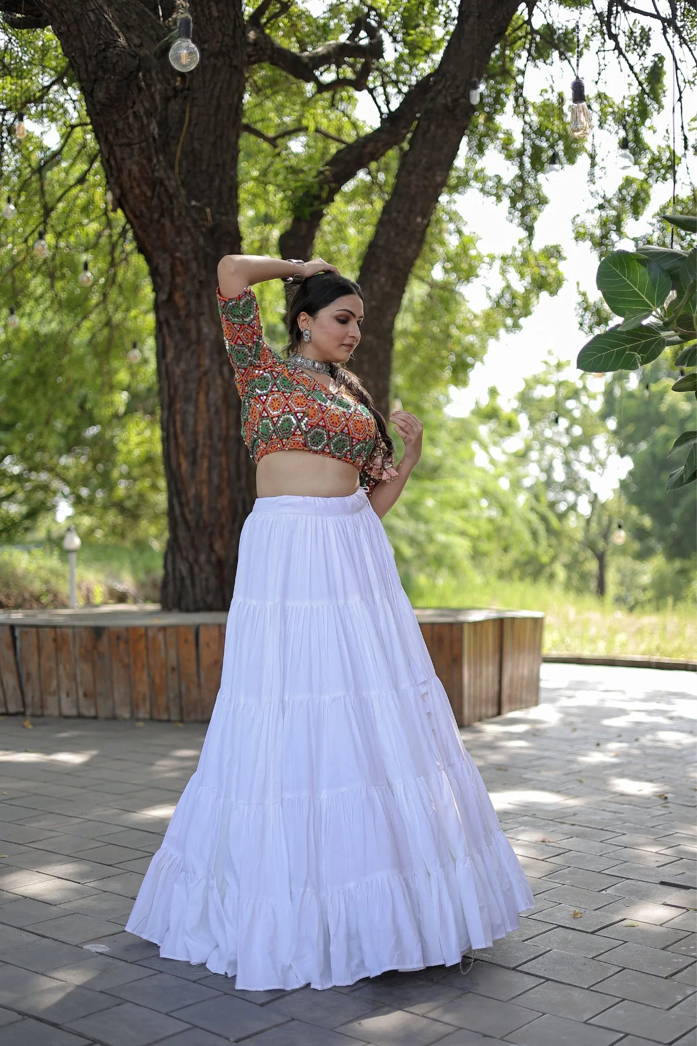 Festive Flair Adorable Reyon Lehenga Choli Set