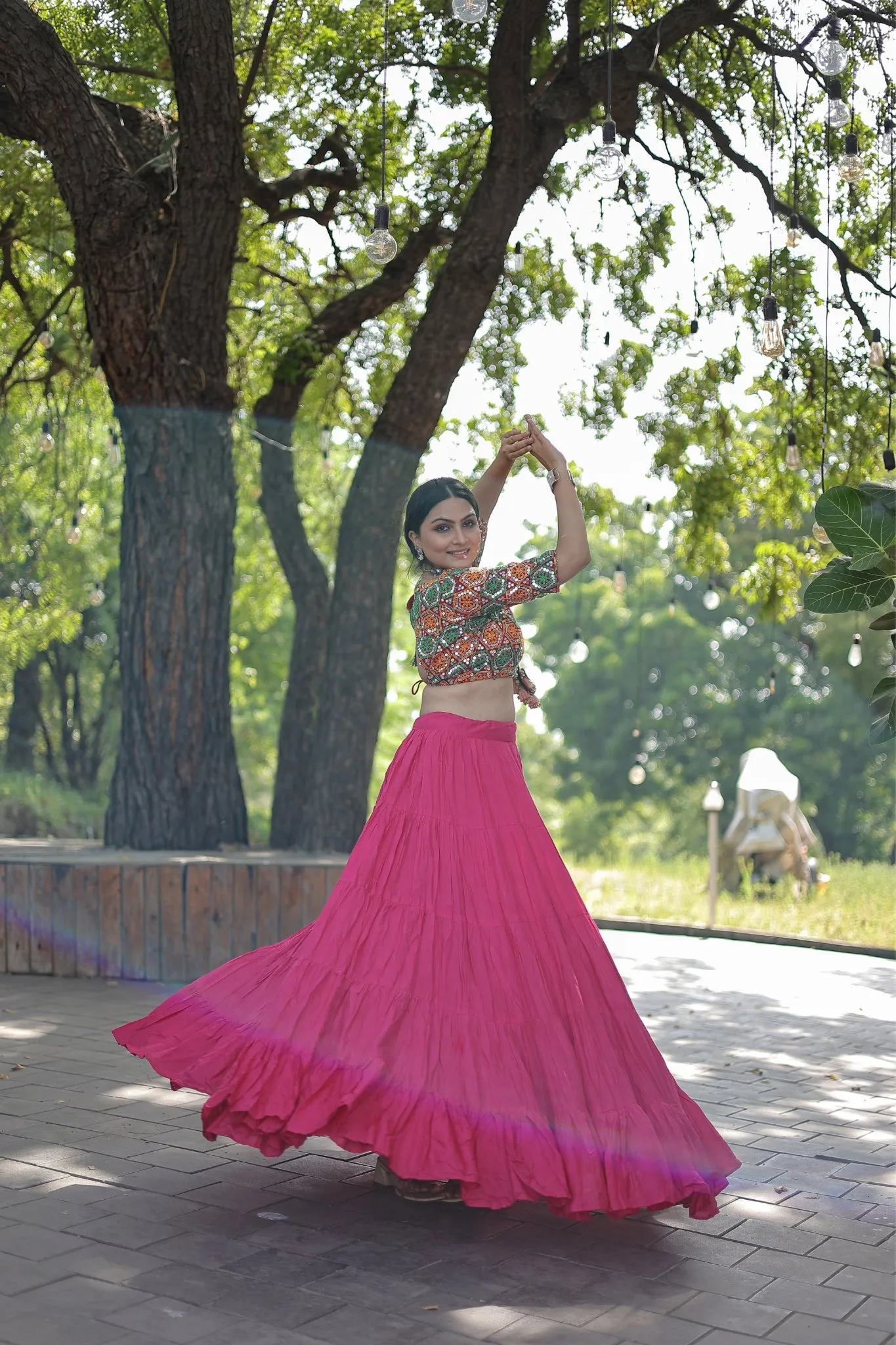 Festive Flair Adorable Reyon Lehenga Choli Set