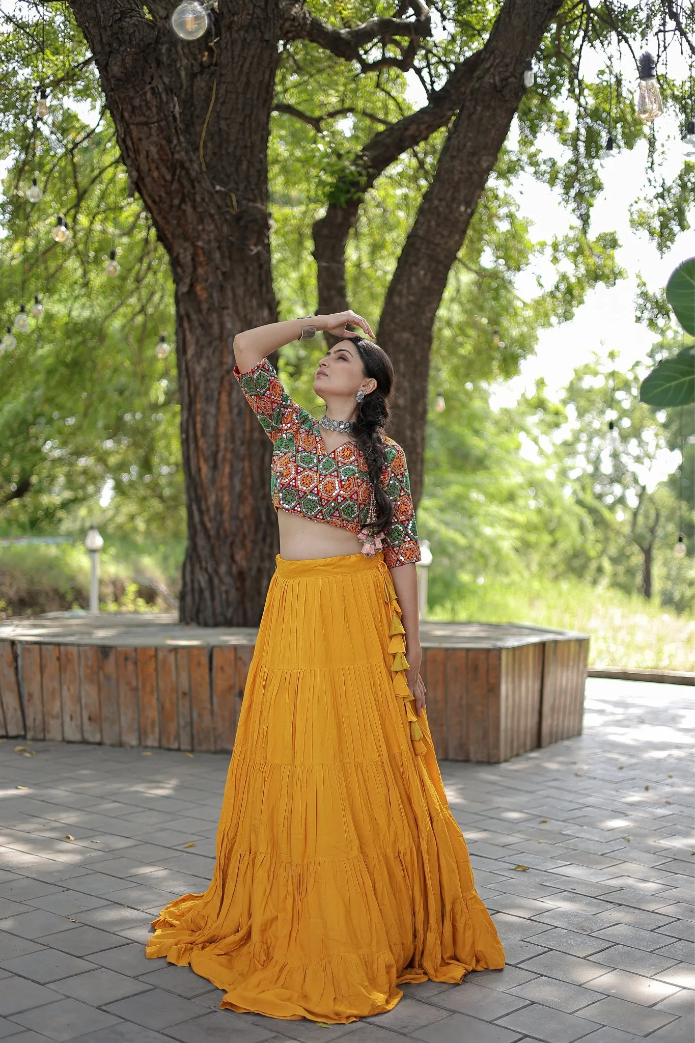 Festive Flair Adorable Reyon Lehenga Choli Set