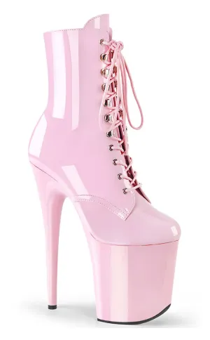 FLAMINGO-1020 Baby Pink Patent Ankle Boots