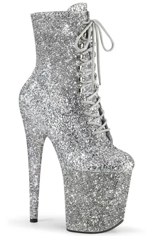 FLAMINGO-1020GWR Silver Glitter Ankle Boots