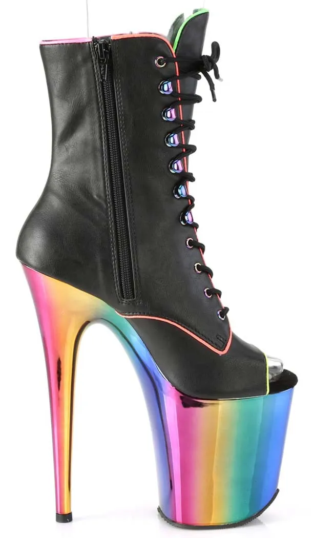 FLAMINGO-1021RC-02 Black & Rainbow Ankle Boots