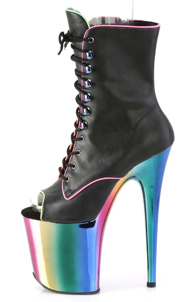 FLAMINGO-1021RC-02 Black & Rainbow Ankle Boots