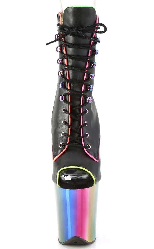 FLAMINGO-1021RC-02 Black & Rainbow Ankle Boots