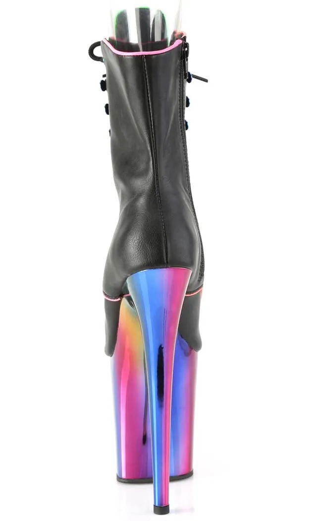 FLAMINGO-1021RC-02 Black & Rainbow Ankle Boots