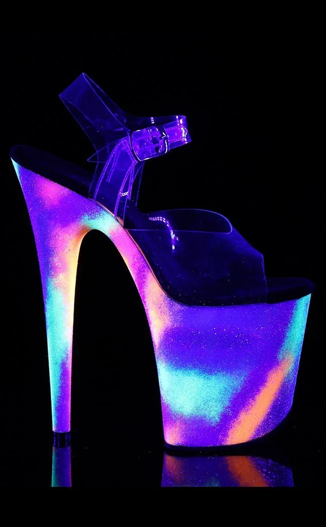 FLAMINGO-808GXY Rainbow Platform Heels