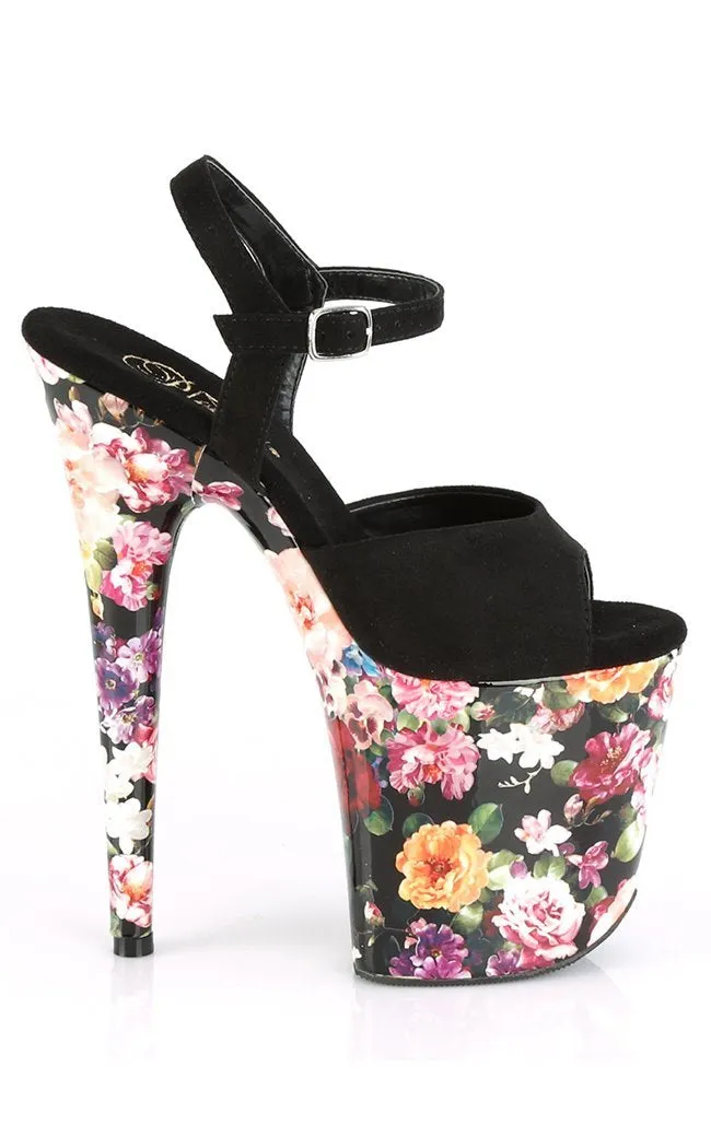 FLAMINGO-809WR Flower Print Platform Heels