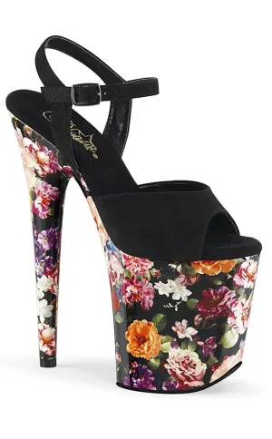 FLAMINGO-809WR Flower Print Platform Heels