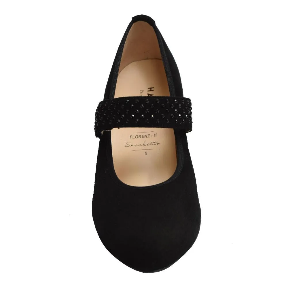 Florenz Swarovski Nubuck Black