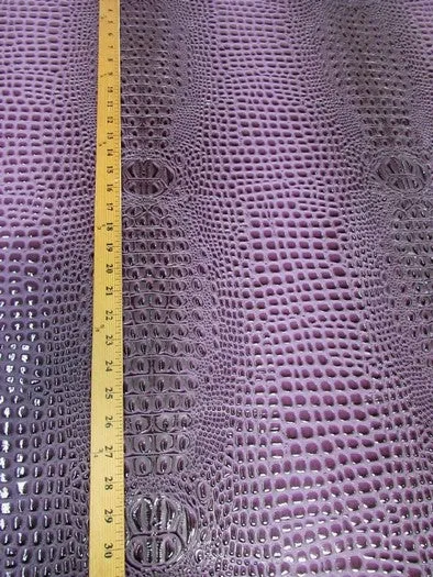 Florida Gator 3D Embossed Vinyl Fabric / Passion Purple / By The Roll - 30 Yards