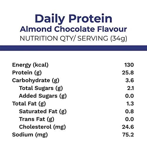 Foodstrong Whey Protein Powder, Grass-fed, 100% Whey, Daily Protein Almond Chocolate Flavour, 25.8g Protein, With Turmeric, Green Tea, Ashwagandha & Digestive Enzymes, 16 sachets, 543g