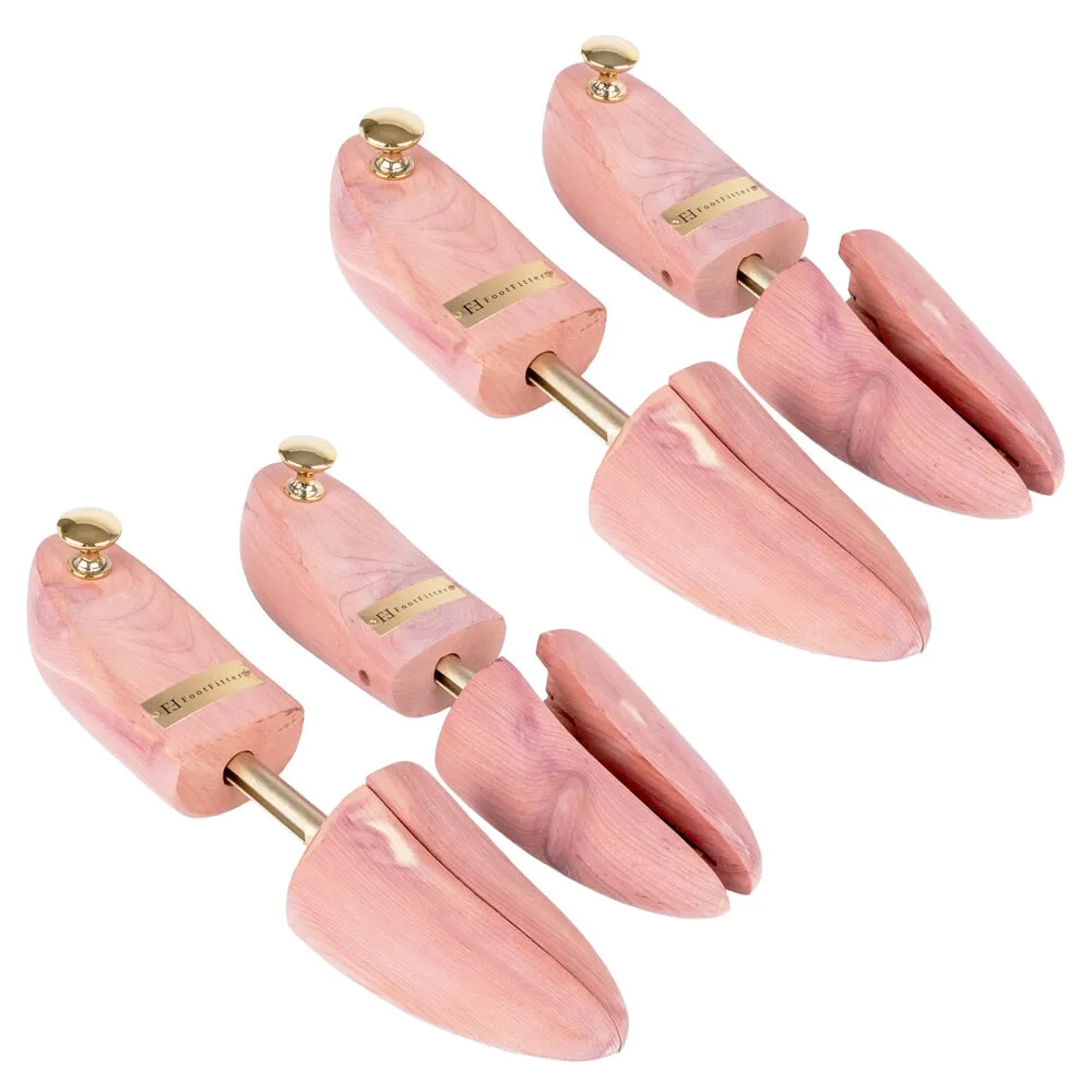 FootFitter Adjustable Cedar Shoe Trees for Men - PH31, 2-Pack