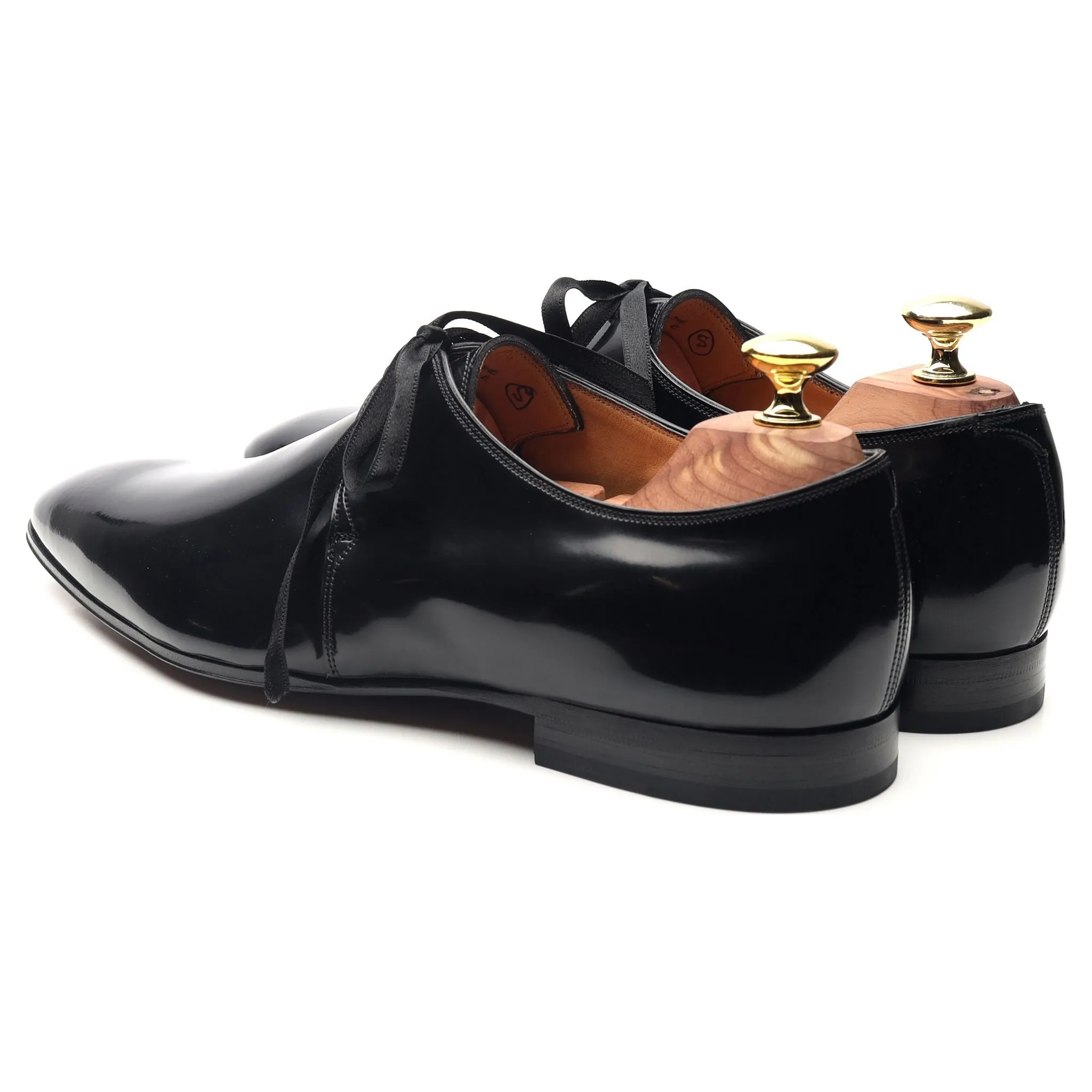 'Forsythe' Black Patent Leather Evening Derby 7.5 E