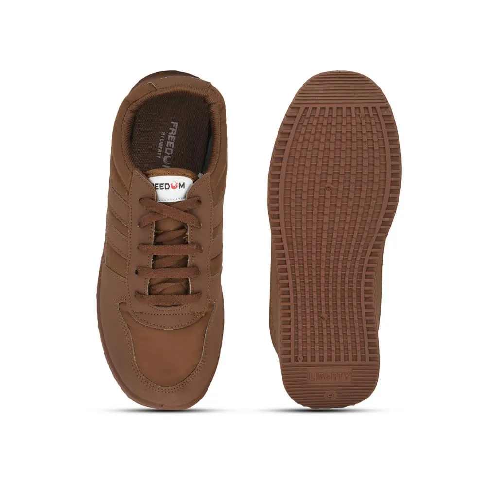 Freedom Casual Brown Pt. Lacing Shoes For Men JUMP By Liberty