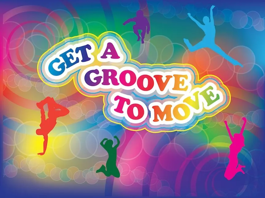 Get A Groove to Move Banner 48" x 36" Vinyl - Wellness Fair Banner