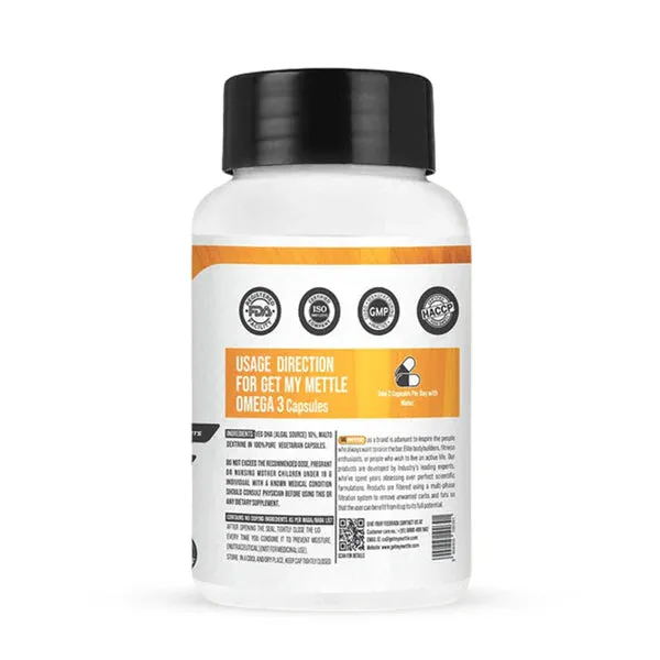 GetmyMettle Omega 3 | 1000 MG In 100% Veg Capsules.