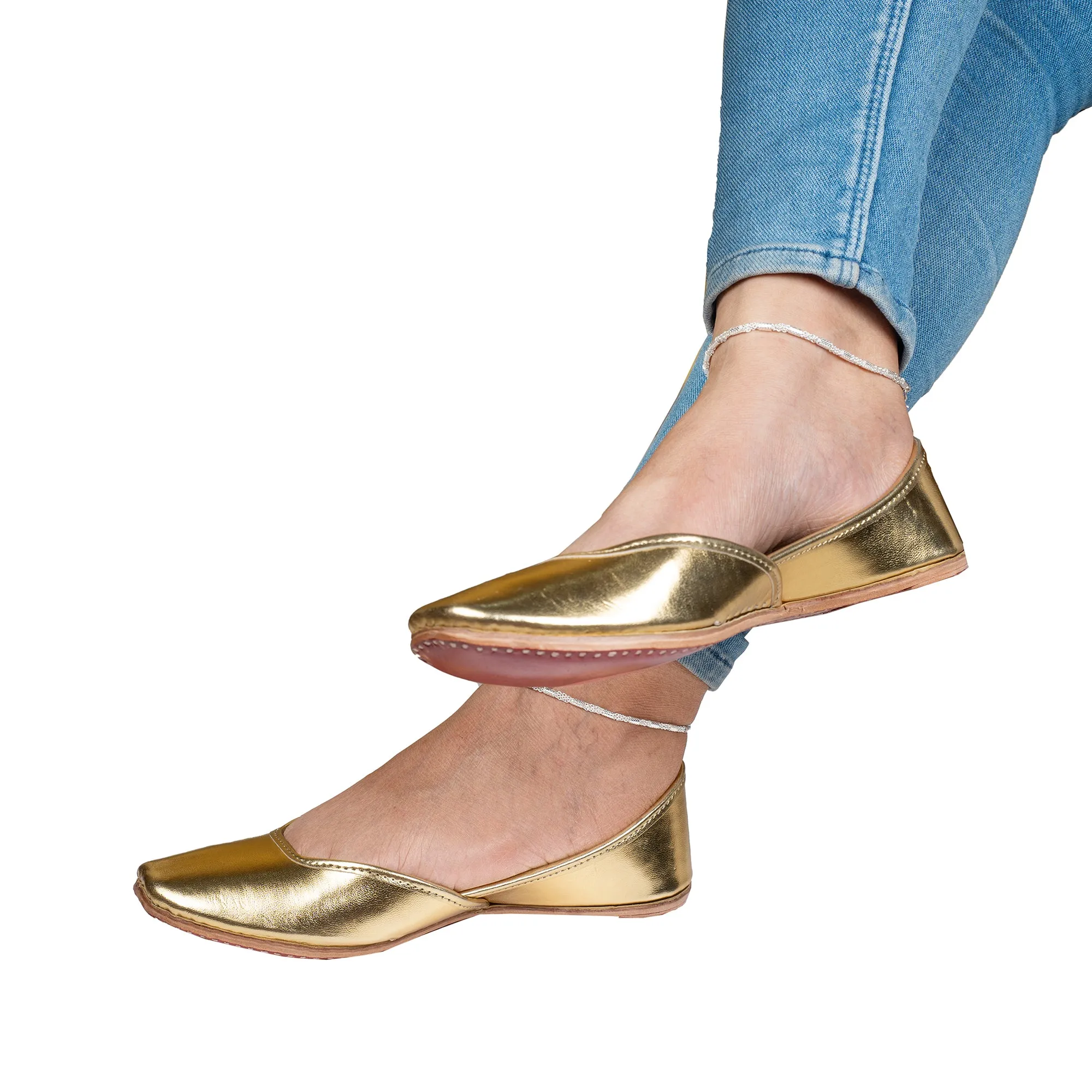 Gold Dust Women's Kolhapuri Leather Jutti