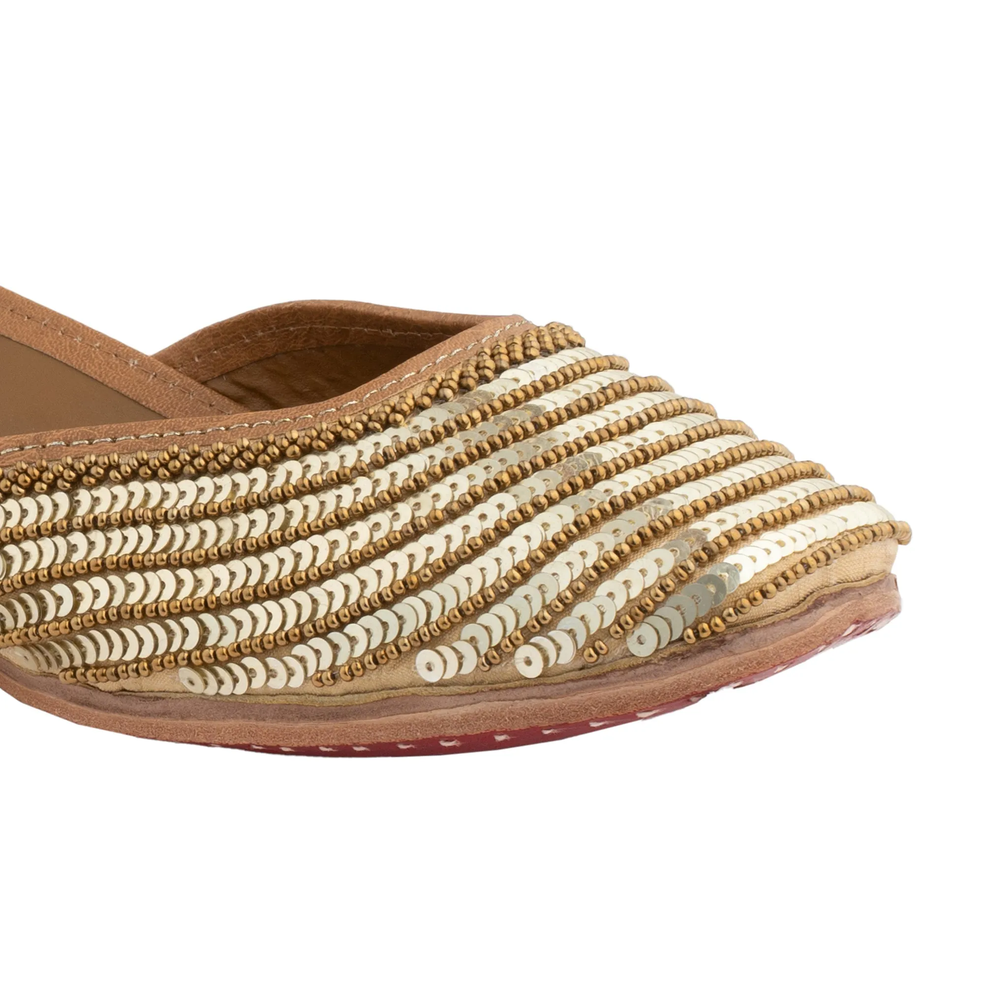 Golden Syndrella Women's Kolhapuri Leather Jutti