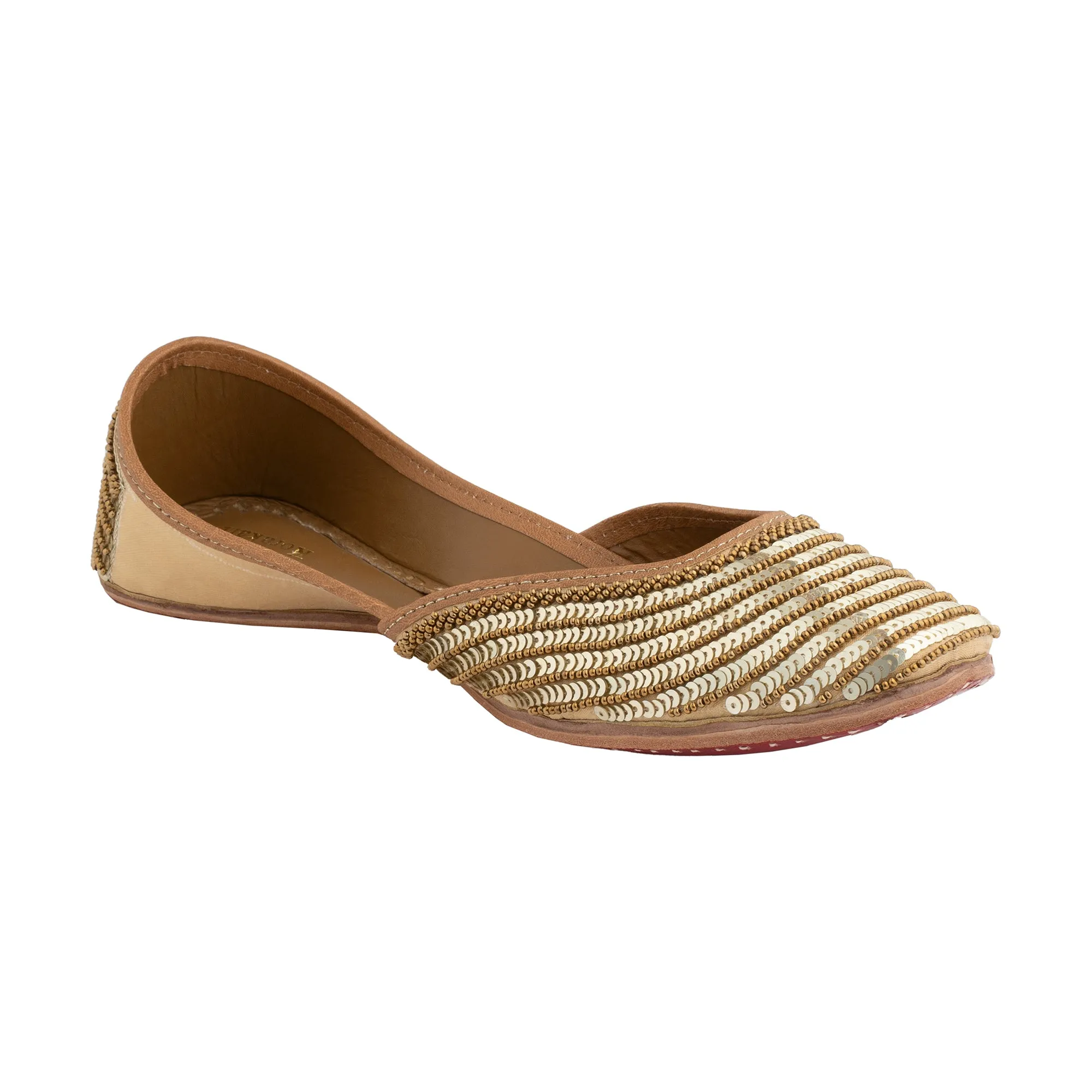 Golden Syndrella Women's Kolhapuri Leather Jutti