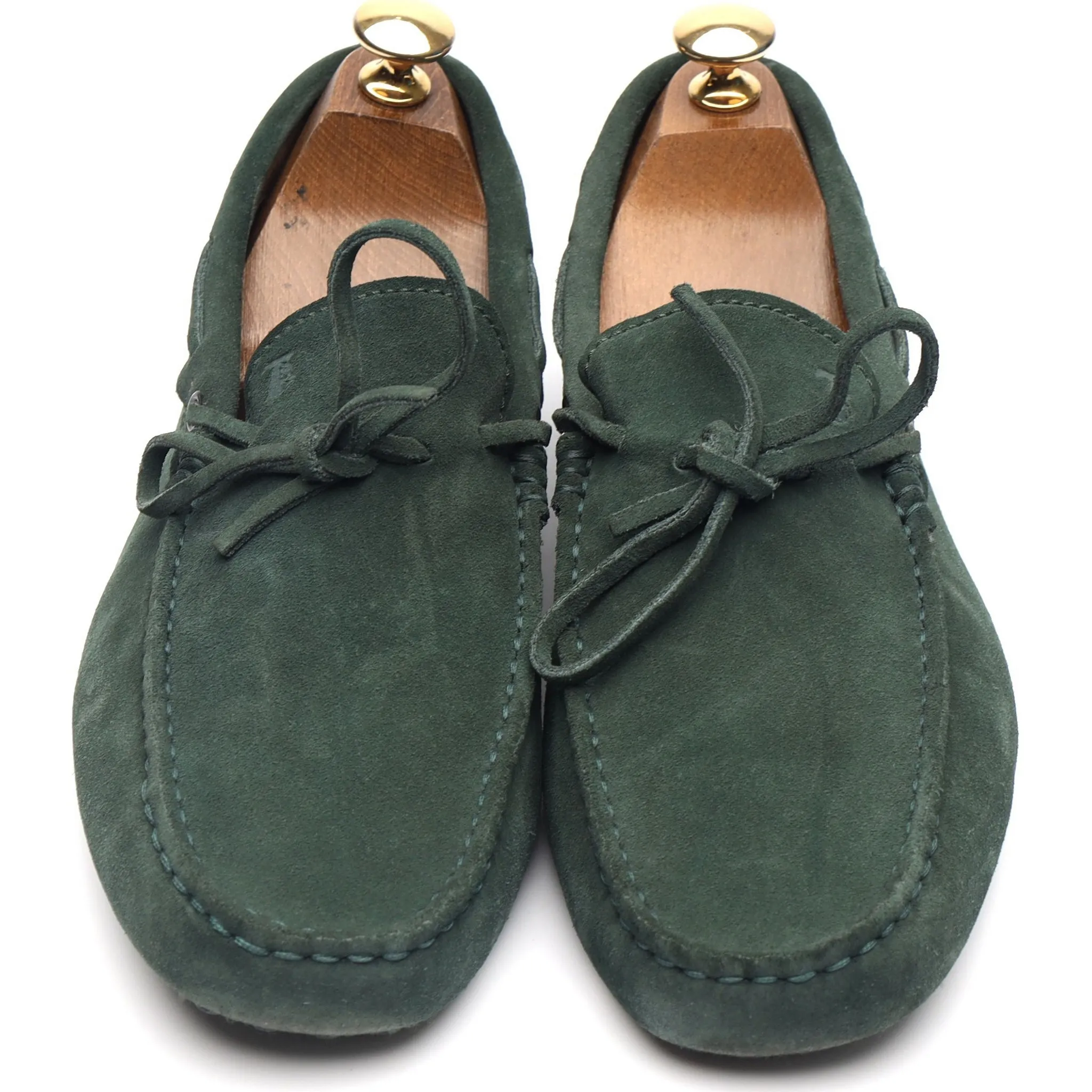 Gommino Green Suede Driving Loafers UK 6