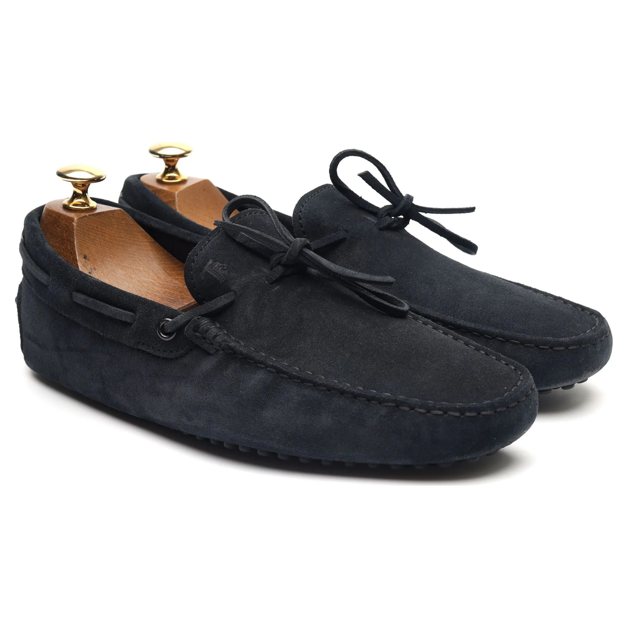 Gommino Navy Blue Suede Driving Loafers UK 6