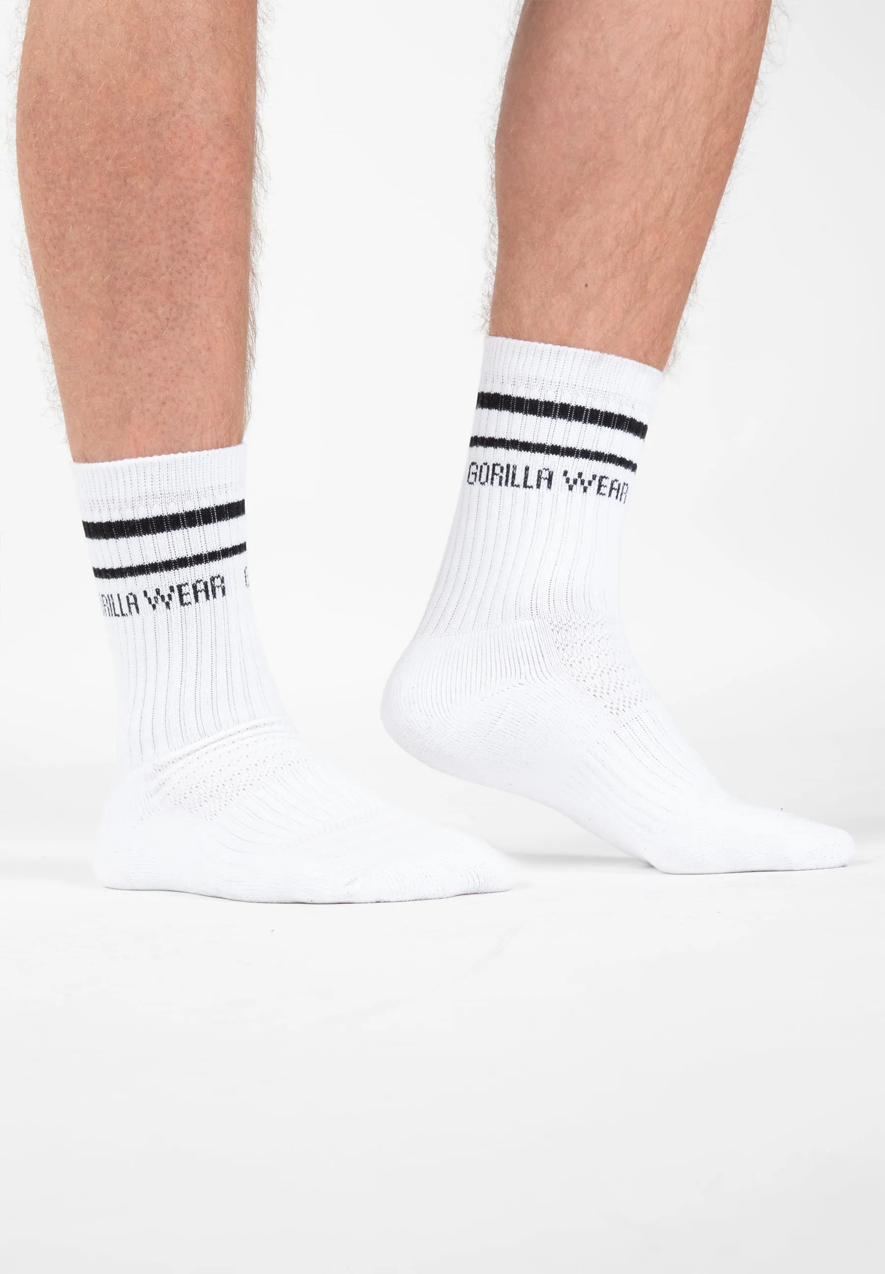 Gorilla Wear Crew Socks - White