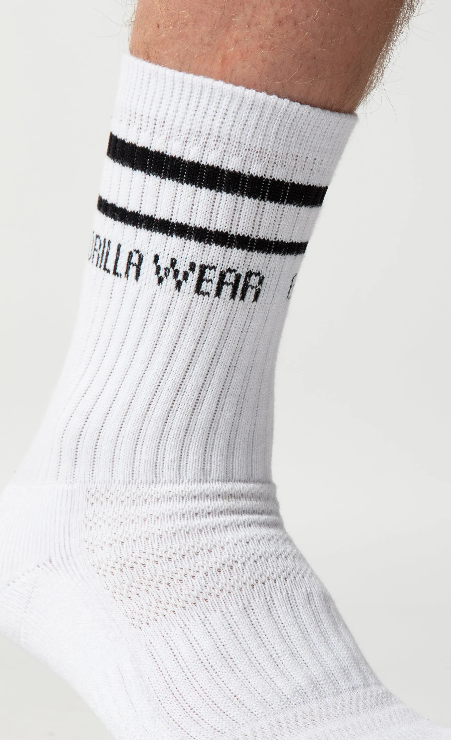 Gorilla Wear Crew Socks - White