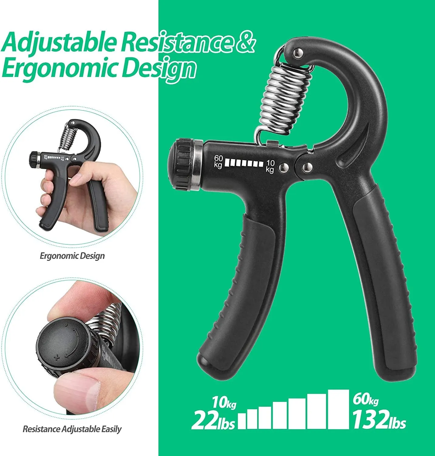 Grip Strength Trainer, Hand Grip Strengthener