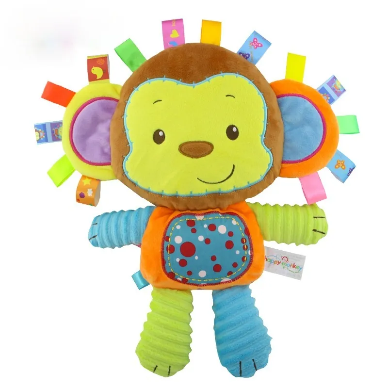 Happy Monkey Baby Toys 1-3 Years Old Plush Comforter Toys