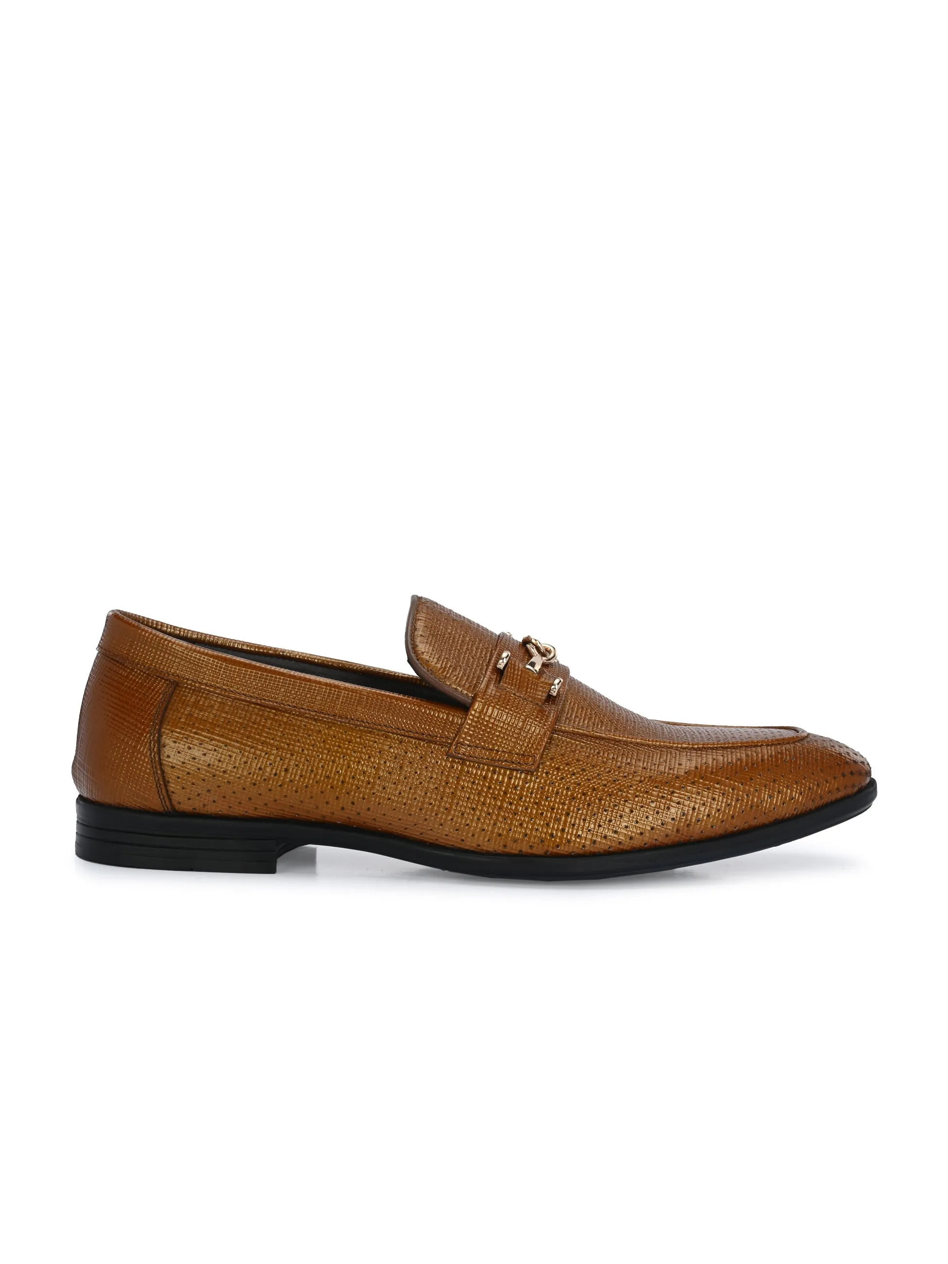 HITZ6344-Men's Tan Leather Party Wear Shoes