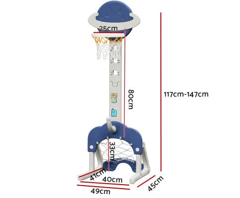 Keezi Kids Basketball Hoop Stand Set Blue