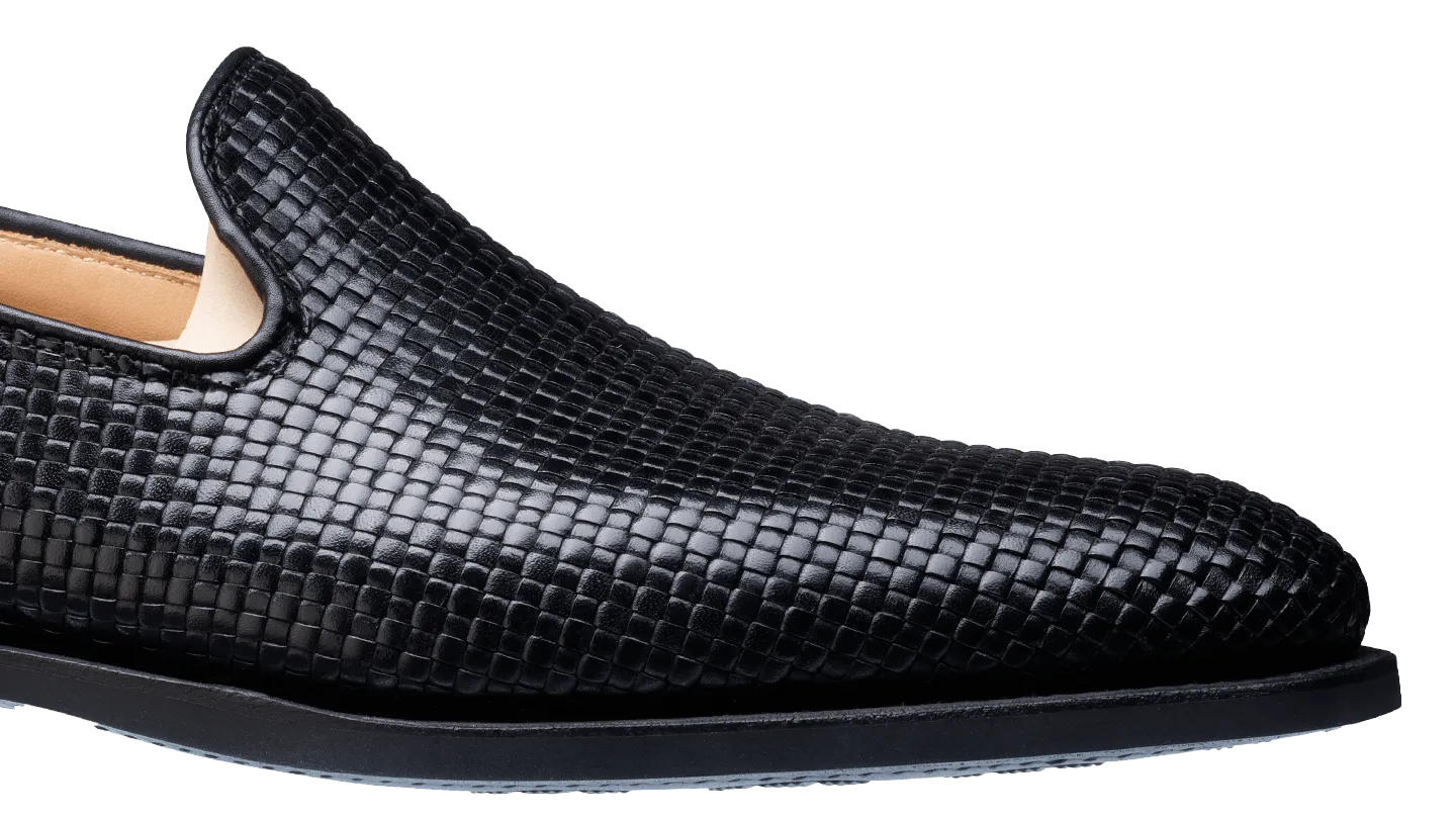 Kensington Black Woven Calf