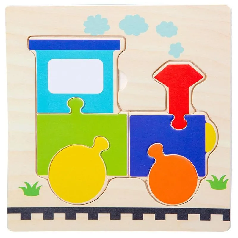 Kids Wooden 3D Puzzle  Toy Early Education Cartoon Animal Learning Jigsaw Puzzle Wood Toy For Children 2 to 4 Year old