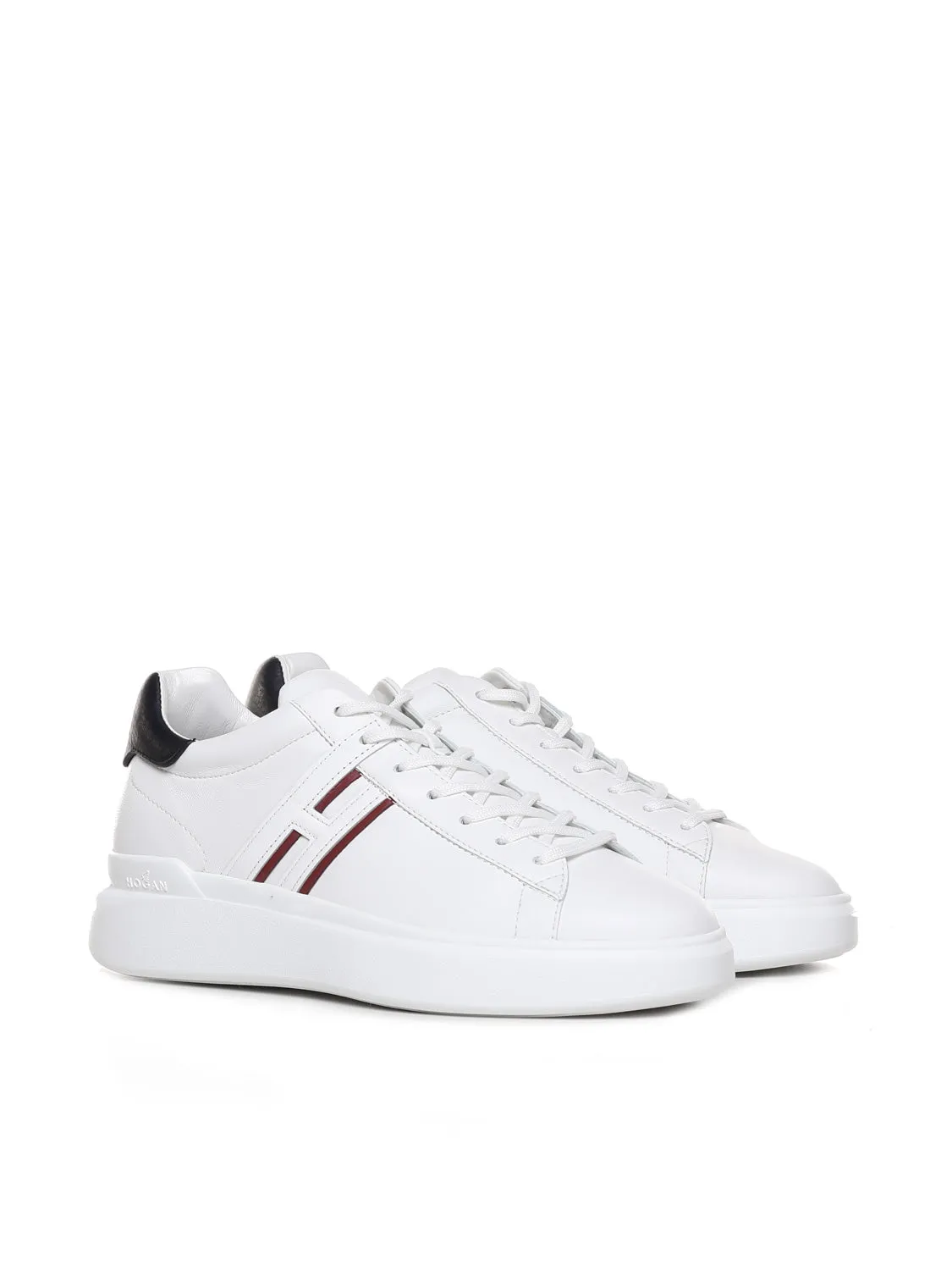 Leather Sneakers H580 Slash in White