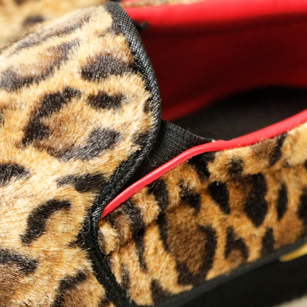 LEOPARD FUR SMILIE HEEL MILAN SLIP-ON