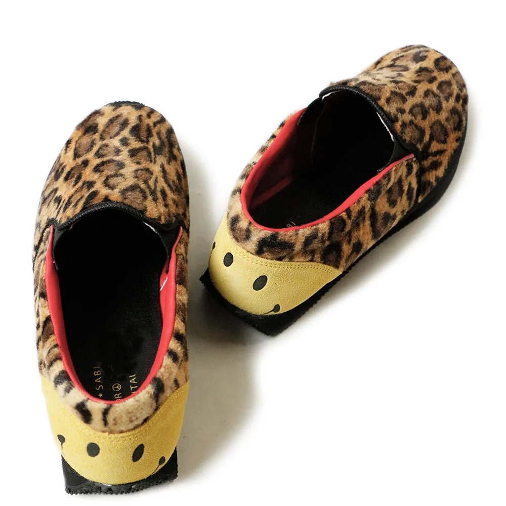 LEOPARD FUR SMILIE HEEL MILAN SLIP-ON