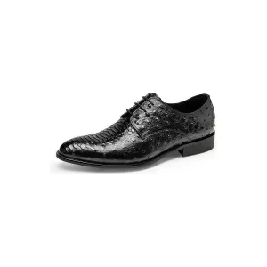 Luxury CrocTex Derbies Dress Shoes