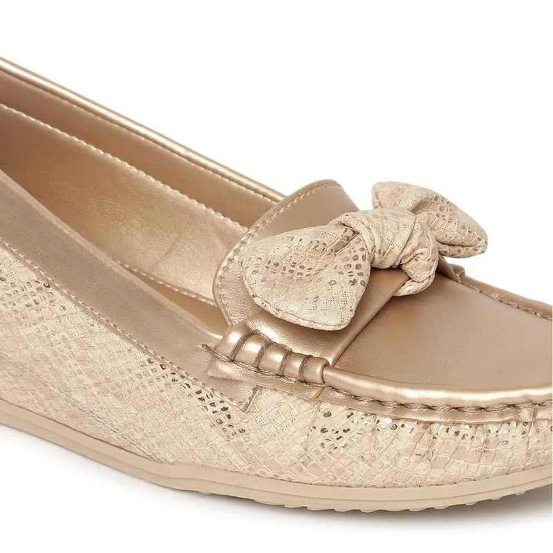 Marc Loire Women's Gold Loafers - 5 UK