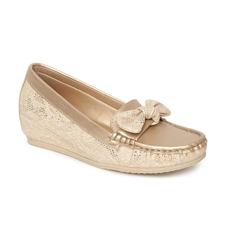 Marc Loire Women's Gold Loafers - 5 UK