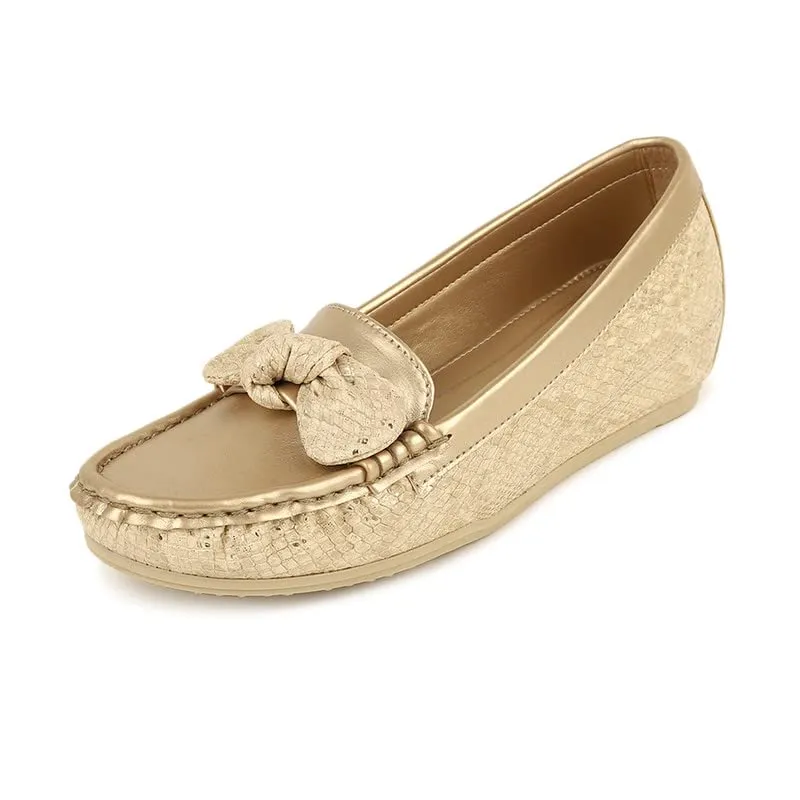 Marc Loire Women's Gold Loafers - 5 UK